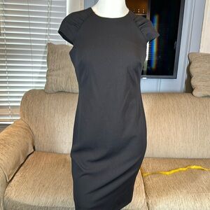 Calvin Klein black shift dress cap sleeve size 2